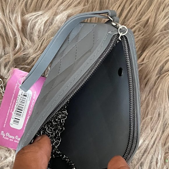 2 Gray Silicone Jelly Phone Purse - Picture 6 of 9